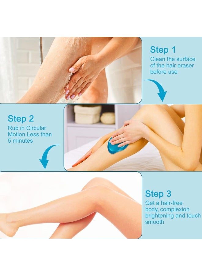 قطعتان من مزيل الشعر الكريستالي السحري للنساء والرجال، جهاز قابل لإعادة الاستخدام لإزالة الشعر الكريستالي، أداة سحرية لإزالة الشعر بدون ألم، مزيل شعر سحري للظهر - Image 5